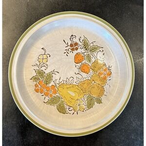 Vintage Harvest Collection Valley Fruits Stoneware Serving Platter Japan‎ 12"